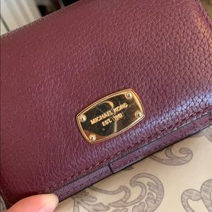 Michael Kors TriFold Wallet Maroon